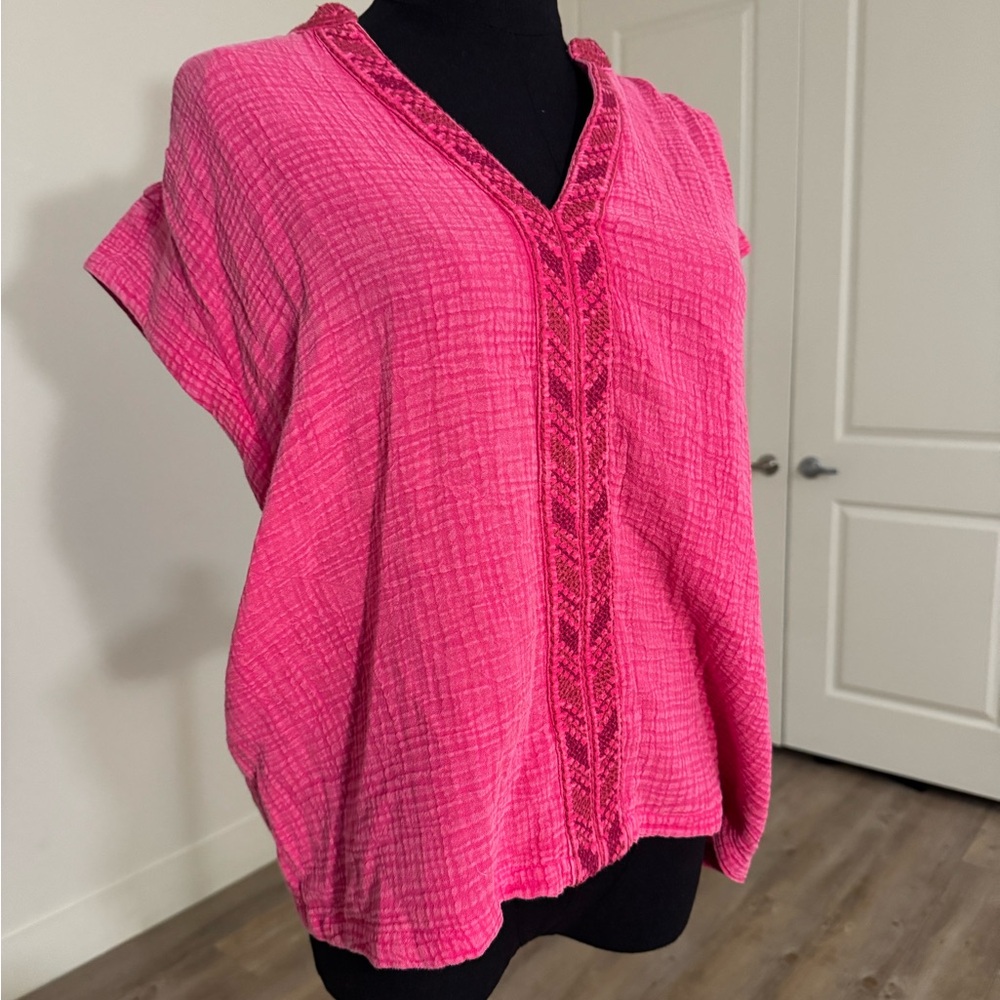 Faherty Vibrant Pink Women's Blouse
